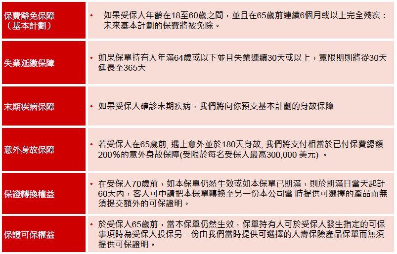 香港忠意保险 灵活昇誉保定期寿险