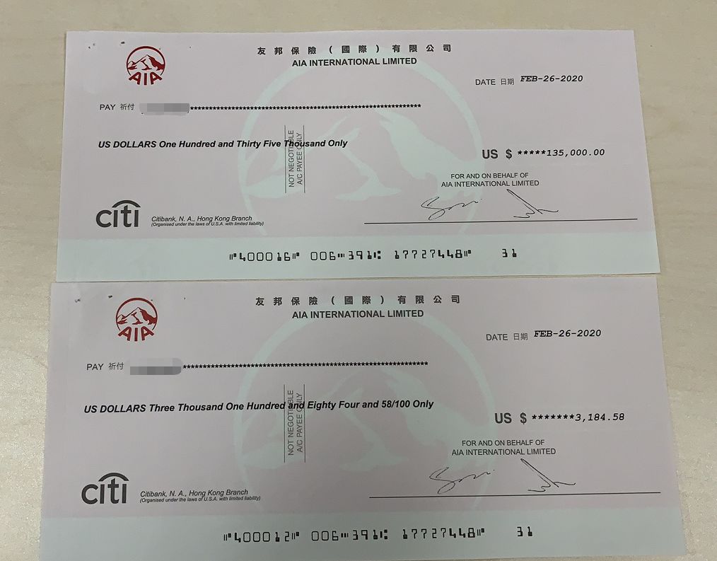 香港友邦理赔案例，13.5万美金+退还保费，无需赴港！