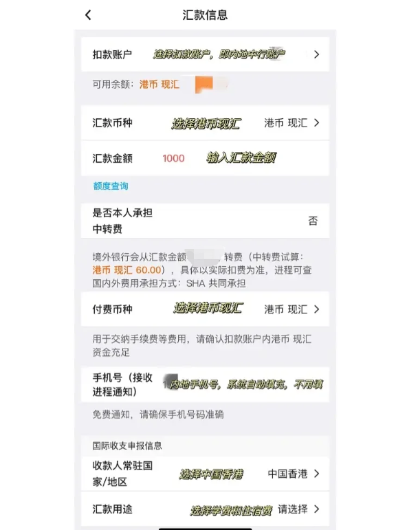 怎样把内地中行卡上的转到香港中银账户